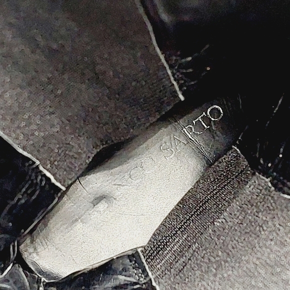 Franco Sarto Tahini Black Leather Elastic Gore Winter Boots I863 - Picture 10 of 14